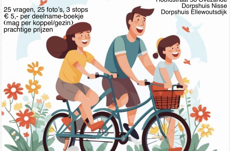 Flyer FotoFietsPuzzelTocht 2026 in Ovezande, Nisse en Ellewoutsdijk