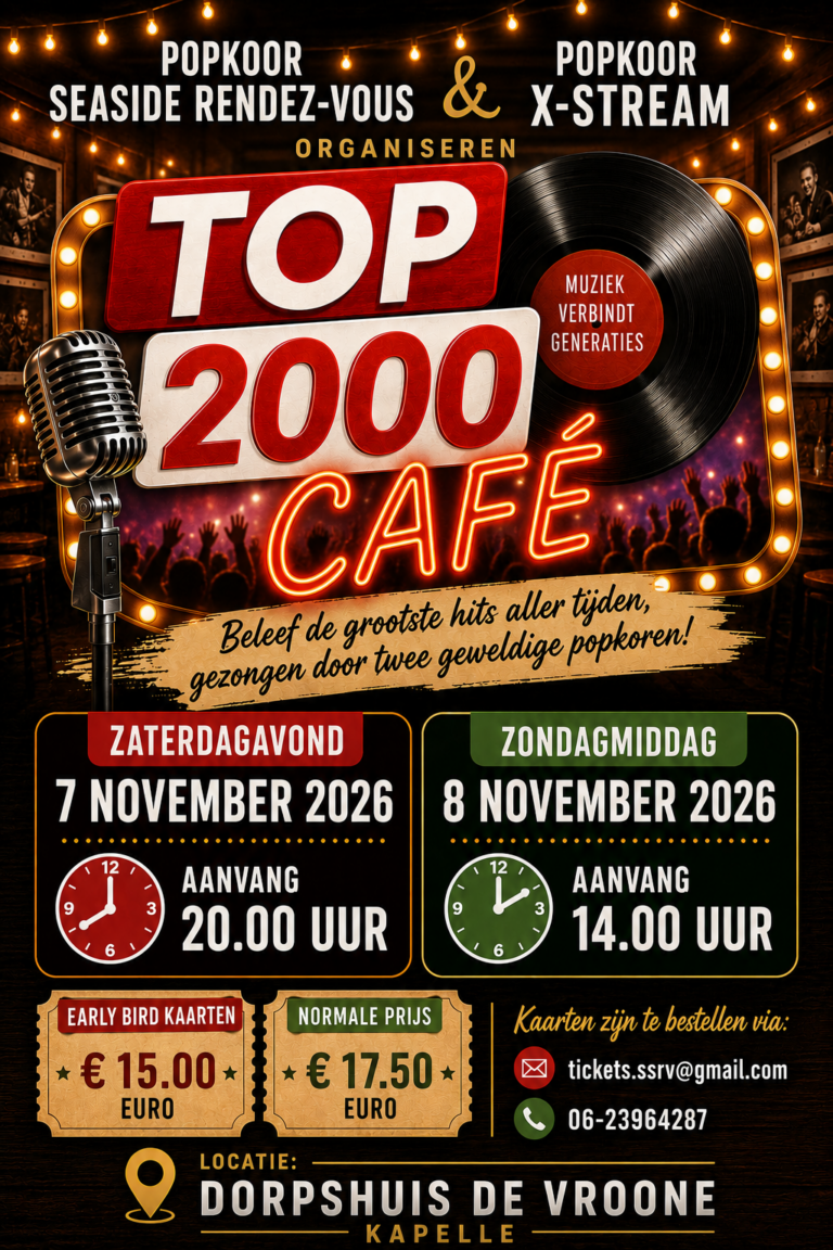 TOP 2000 – Live in De Vroone — muziek in Zeeland